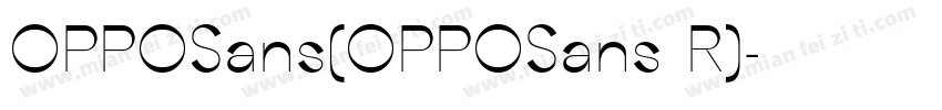 OPPOSans(OPPOSans R)字体转换